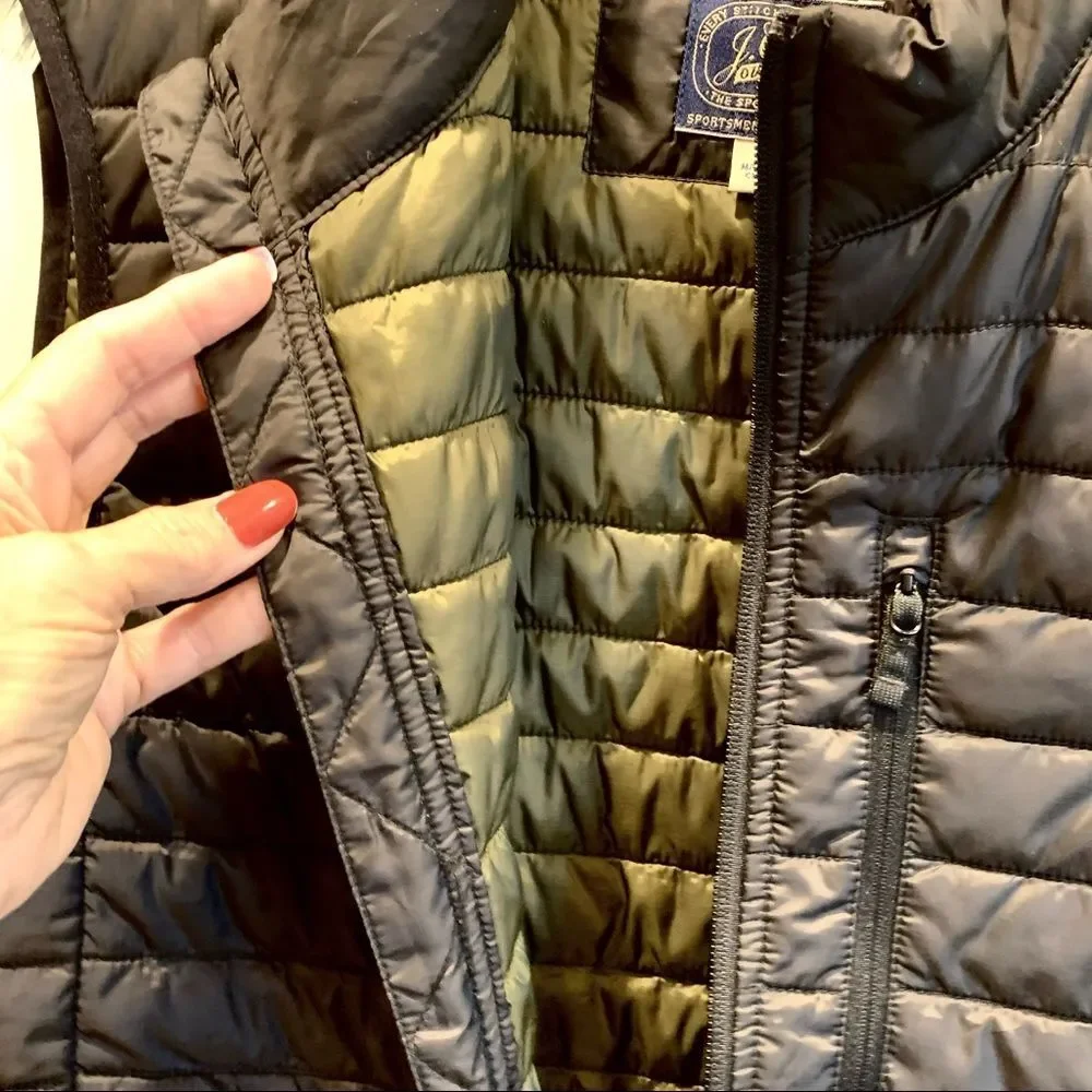 J. Crew Black Puffer Vest‎ M